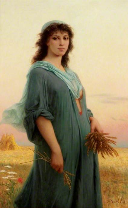 Charles Landelle. 'Ruth' (1886). Image credit: Shipley Art Gallery.